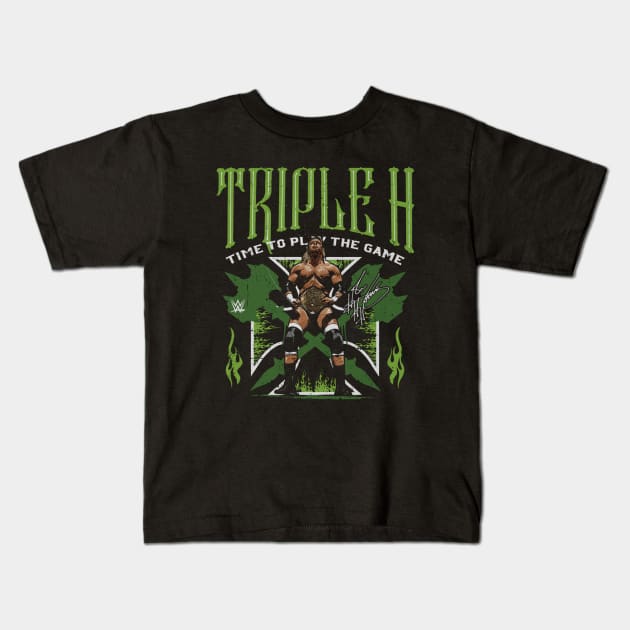 Triple H Time To Play The Game Kids T-Shirt by MunMun_Design